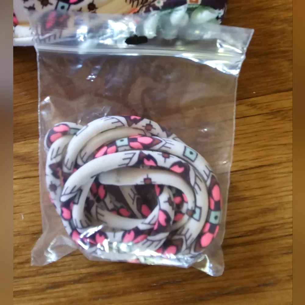 Victoria's Secret Bandeau Tassel Purple Print Bikini Swim Top Bra Size 32C NWOT - Picture 4 of 12